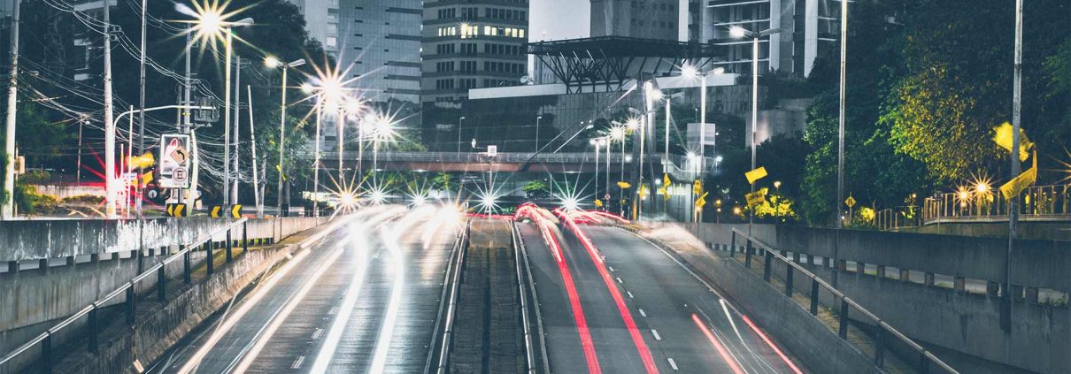 Lights on the street in New York