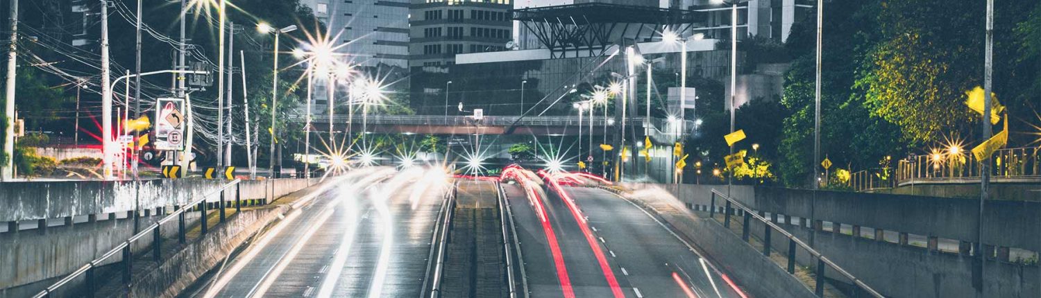 Lights on the street in New York